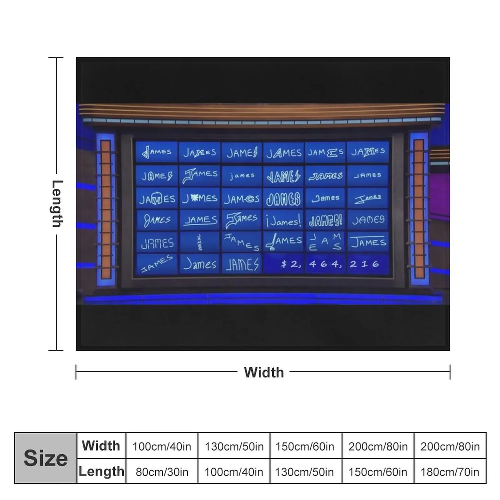 Jeopardy James Holzhauer The Champ Throw Blanket Retros Decorative Beds Travel Blankets