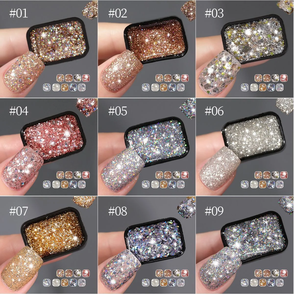 1pc 9 Colors Starburst Glitter - огляд і ціна Photography Lighting Gels
