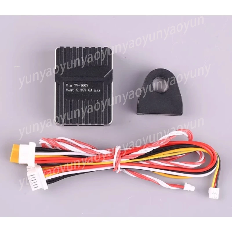 60A Hall Sensor Power Module for Flight Controller 7-100V Wide Voltage Current Meter RC Drone Battery Monitor Amp Volt Tester