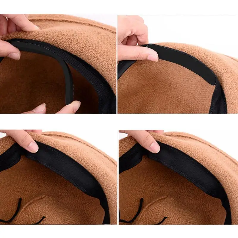 Hat Invisible Sweat Absorber Liner Pads Summer Baseball Hat Anti-dirty Absorbing Sweat Sweatband Hat Size Reducer Strip Stickers