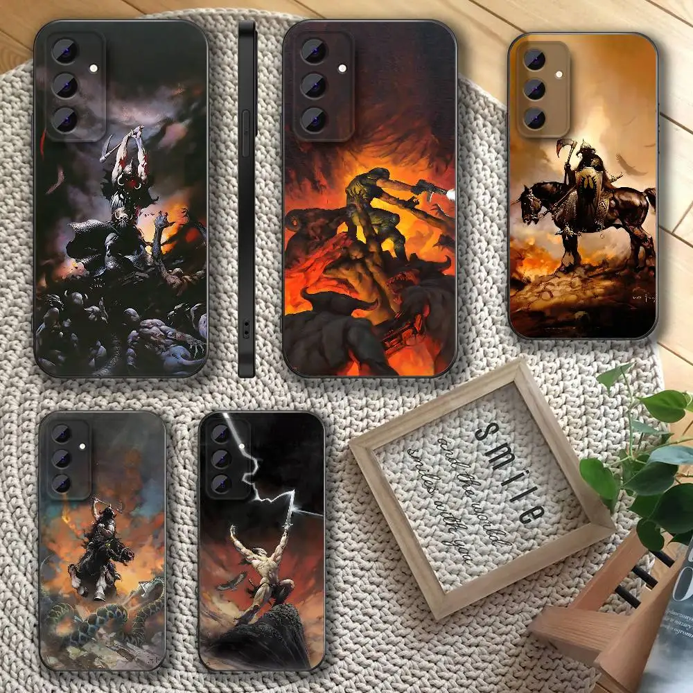 

F-Frank F-Frazetta Art Phone Case For Samsung S26,S24,S22,S25,S23,S30,S21,Ultra,Plus,5G ,Fe,Lite Shockproof Cover
