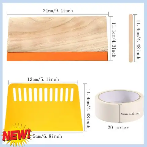 AT14 Screen Printing Starter Kit, 10 X 14 Inch Wood Silk Screen Printing Frame With 110 White Mesh, Screen Printing Squeegees