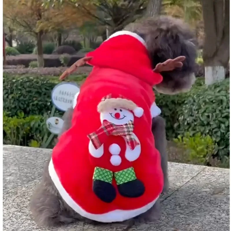 Dog Christmas clothes Cat Christmas clothes Autumn and winter clothes