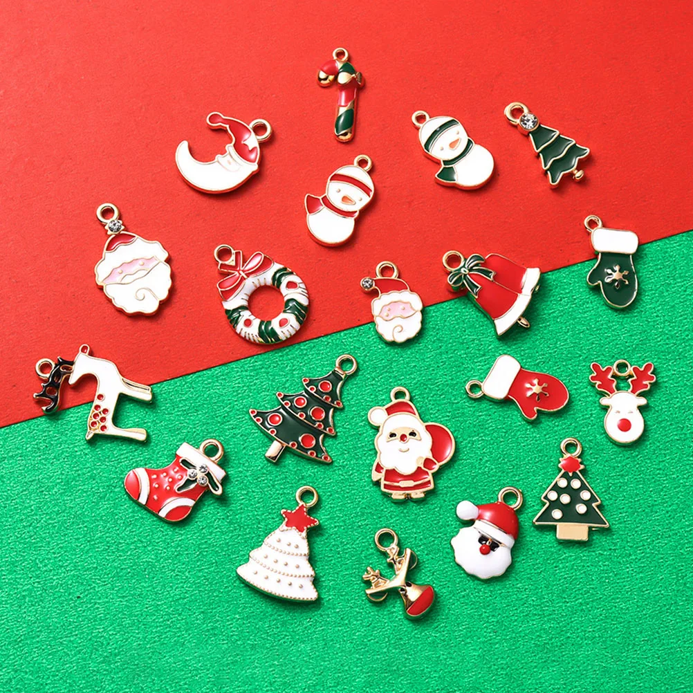 

20 Pcs Charm Jewelry Accessories Christmas Gifts Charms Pendant Alloy Xmas Ornament