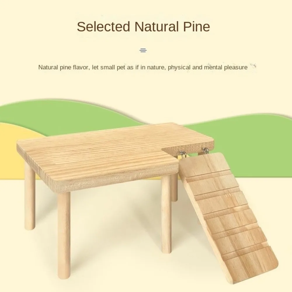 Hamster-Holzleiter-Plattform, einfach zu installieren, langlebiges Sprungbrett, DIY-Treppenspielzeug, Käfigzubehör, Spielplatz für kleine Haustiere – Detail 5