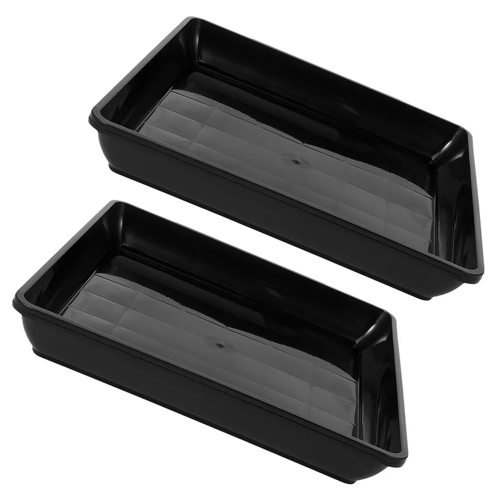 2Pcs Square Flower Pot Tray Thickened Plastic Plant Saucer Balcony Indoor Outdoor Water Catcher Drip Tray for Succulent Pots