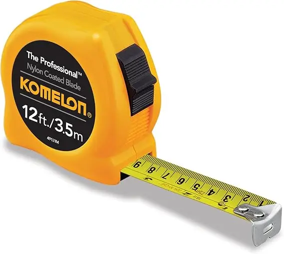 

Рулетка электронная Komelon 4912IM профессиональная, 12 футов (3,66 м), с дюймовой и метрической шкалой, желтая