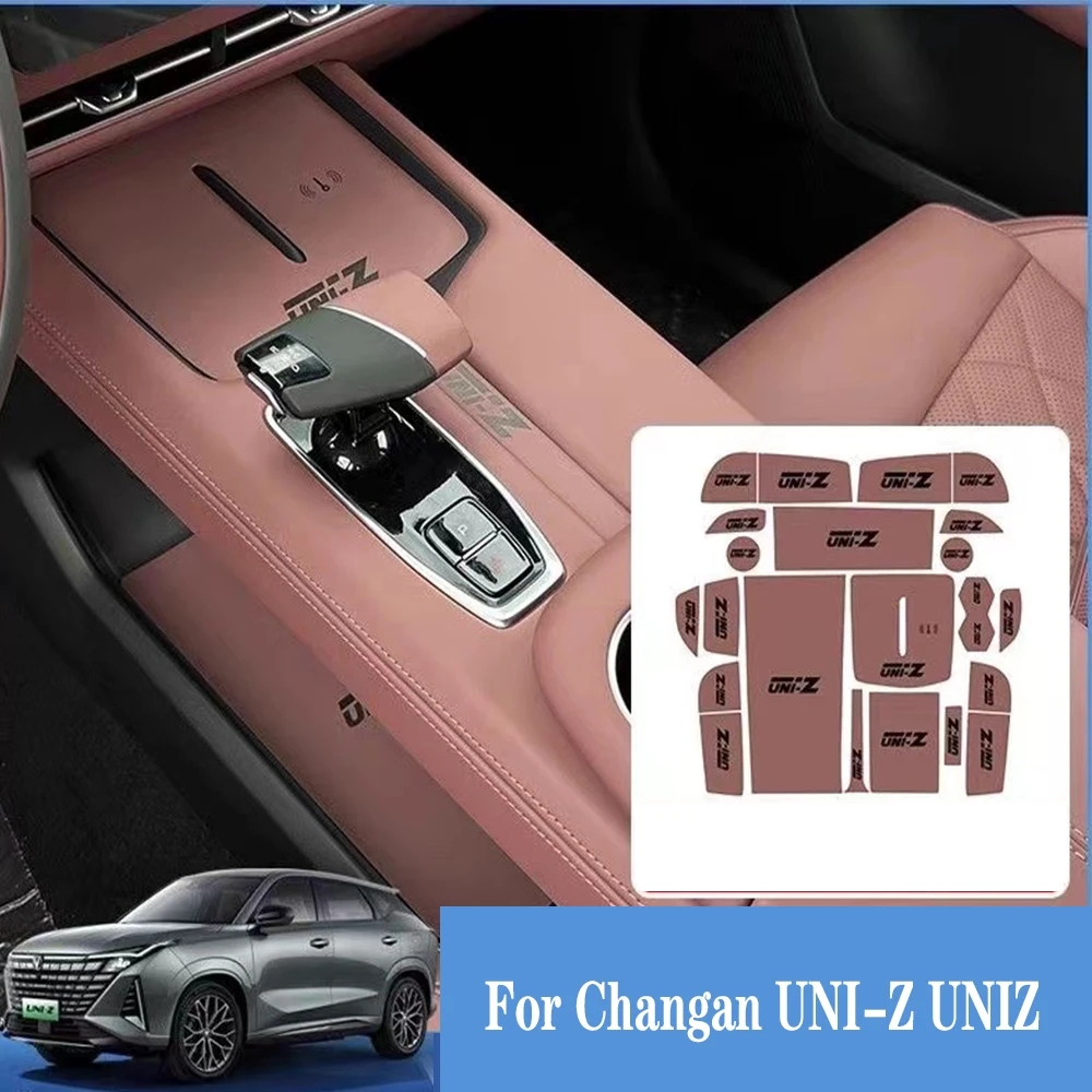 

For Changan UNI-Z UNIZ 2024 Car Styling Non-Slip Mat Door Groove Pad silica gel Gate Slot Cup Cushion Accessories