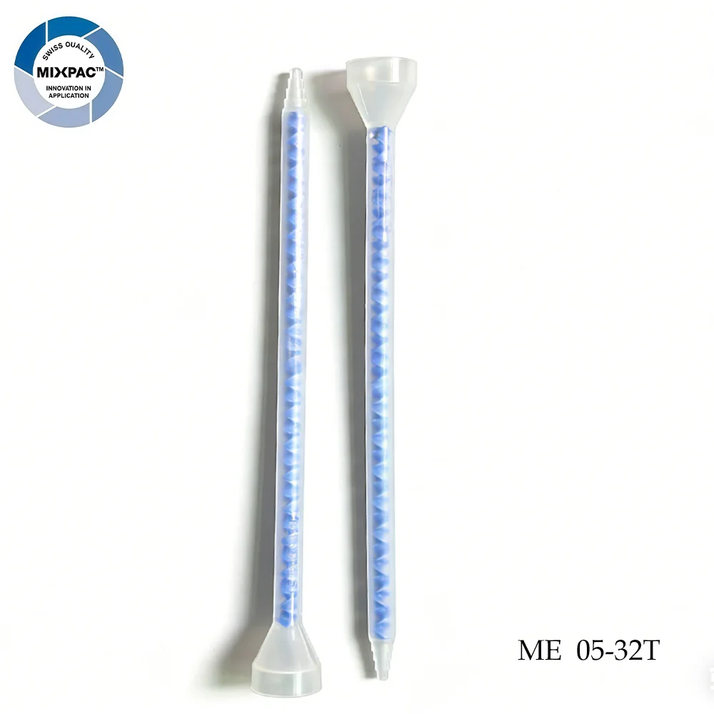 Статический смеситель SULZER Mixpac ME 05-32T Statomix для дозирования клея, одноразовый, с впускным соплом-колоколом, для аппликатора-дозатора