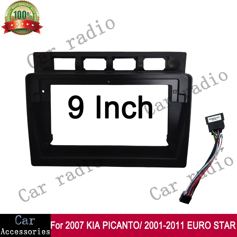 CRM 9 Inch For 2007 KIA PICANTO/ 2001-2011 Frame EURO STAR Car Radio Android Stereo Player Head Unit Fascia Dash Board Cover