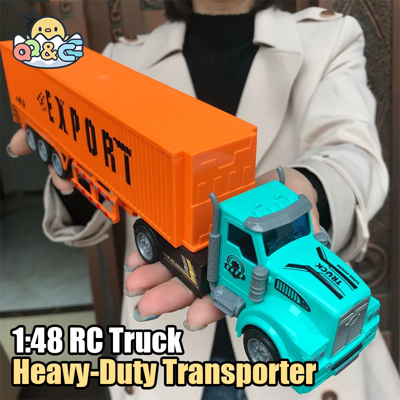 

1:48 Rc Truck Heavy-Duty Semi-Trailer Transporter Remote Control Truck Radio Controlled Cars and Trucks Toys Children's Gifts