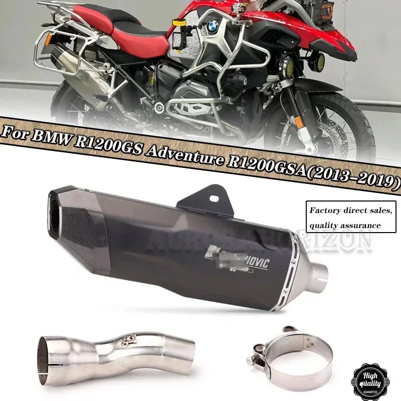 

For BMW R1200GS Adventure R1200GSA 2013-2019 Exhaust Middle Link Pipe Tube Slip-on R1200 R 1200 GS ADV