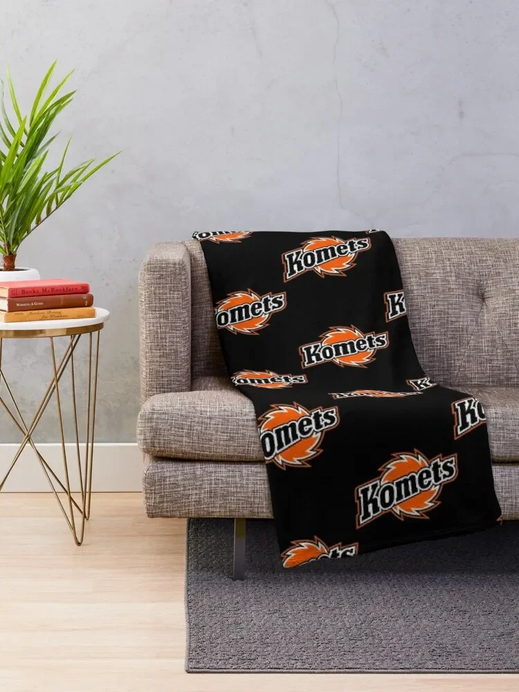 Fort Wayne Komets Ice Hockey Throw Blanket Luxury Throw valentine gift ideas warm for winter Blankets