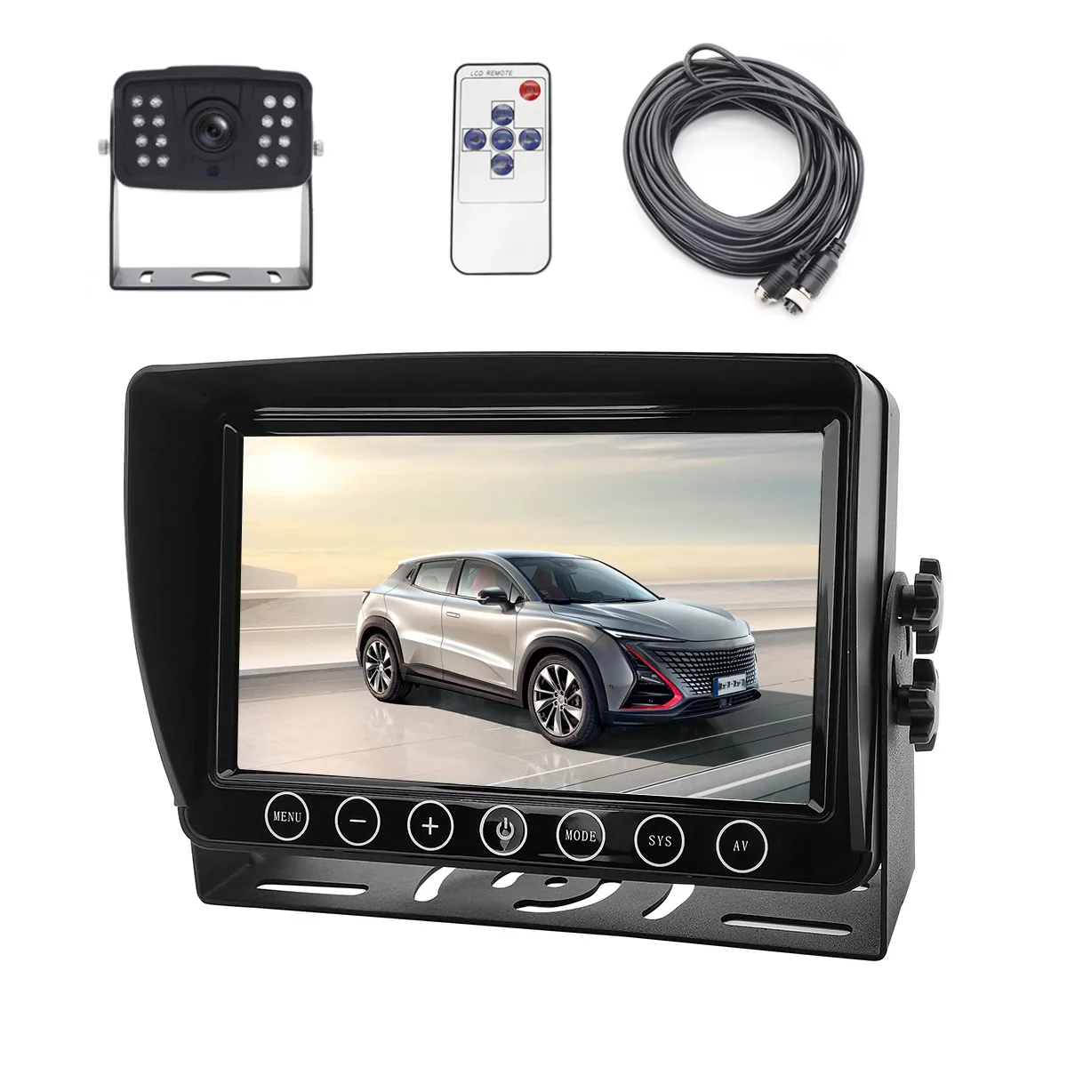 

7-дюймовый автомобильный монитор AHD Tft Lcd Автомобильная камера заднего вида с сенсорным экраном и кнопкой монитора для камеры грузовика для автобуса Rv Van