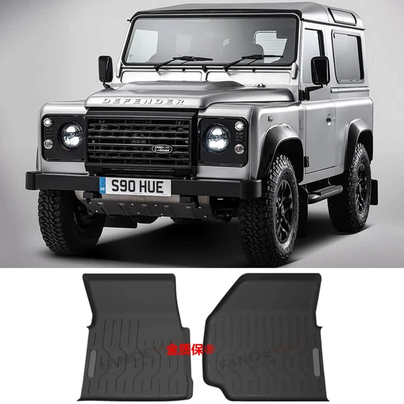 

Использование для 1996-2016 2-го автомобиля Land Rover Defender, всепогодный автомобильный напольный коврик Land Rover Defender, водонепроницаемый автомобильный напольный коврик