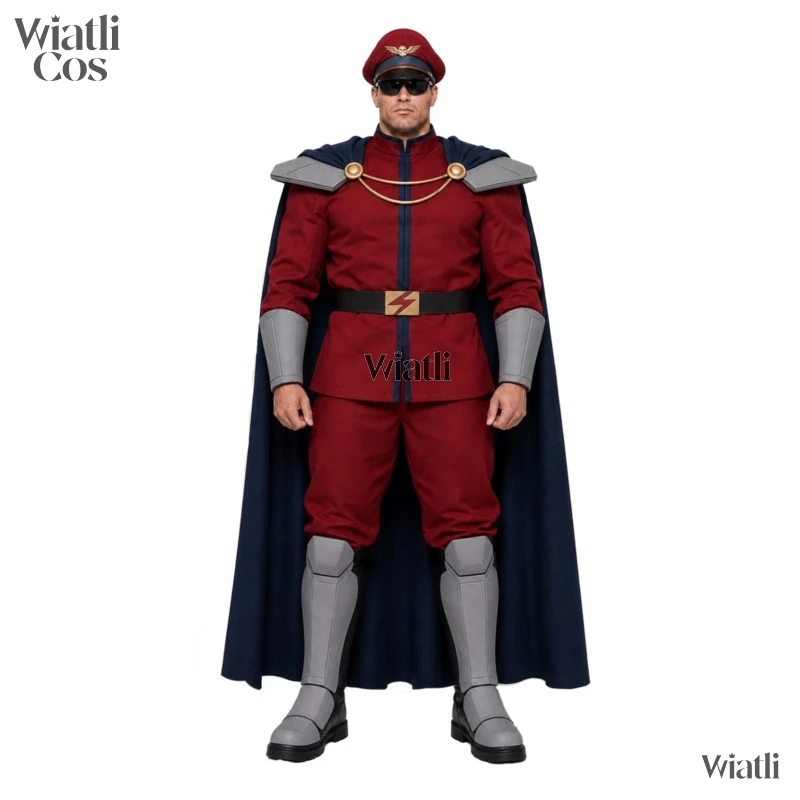 Game Street‑Fighter M.Bison (Vega) Complete M.Bison Cosplay Outfit With Cloak Adukt Men Halloween Christmas Cosplay Costume view 6