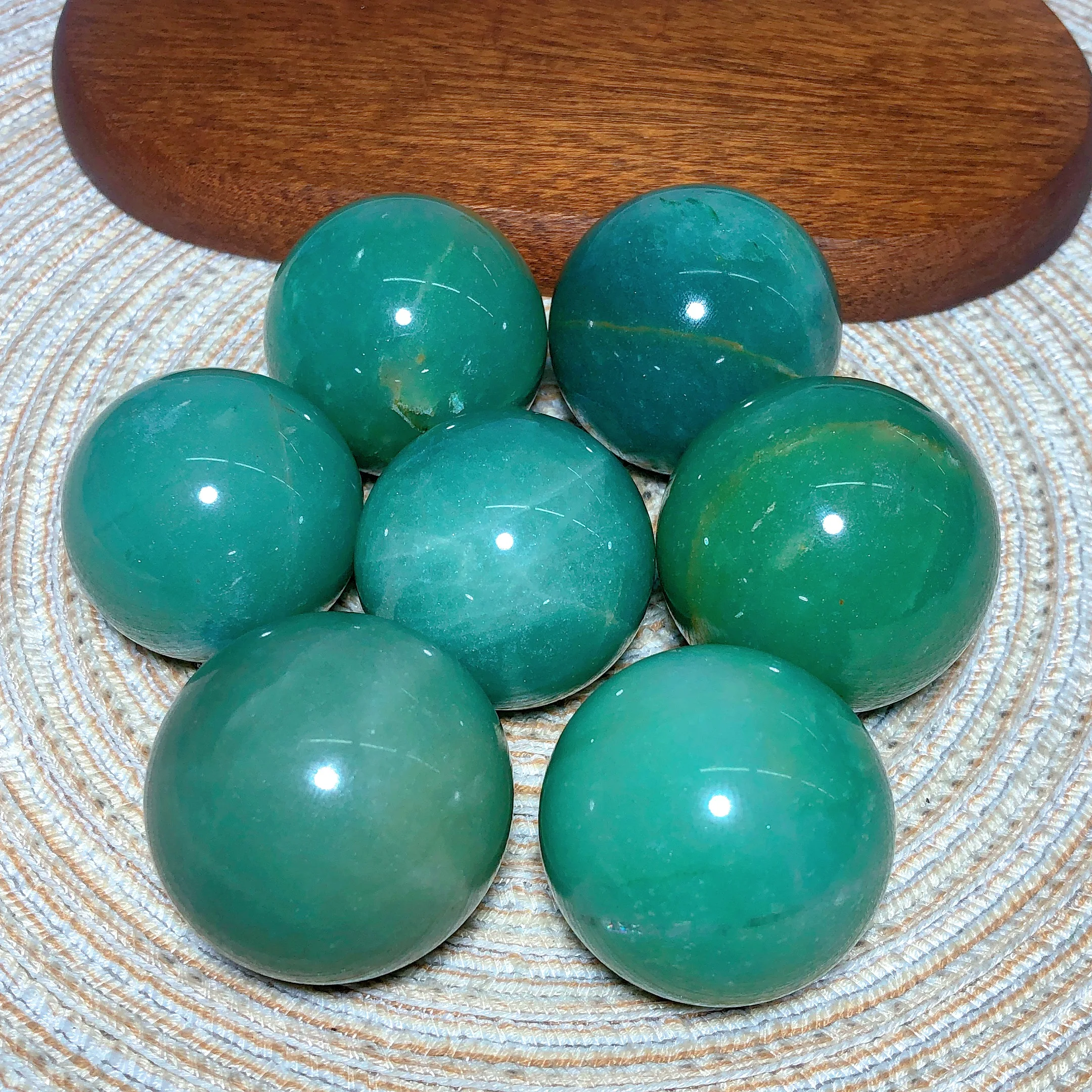 Natural Crystal Green Aventurine Sphere Painting Gemstones Mineral Energy Home Decorations Room Decor Gift