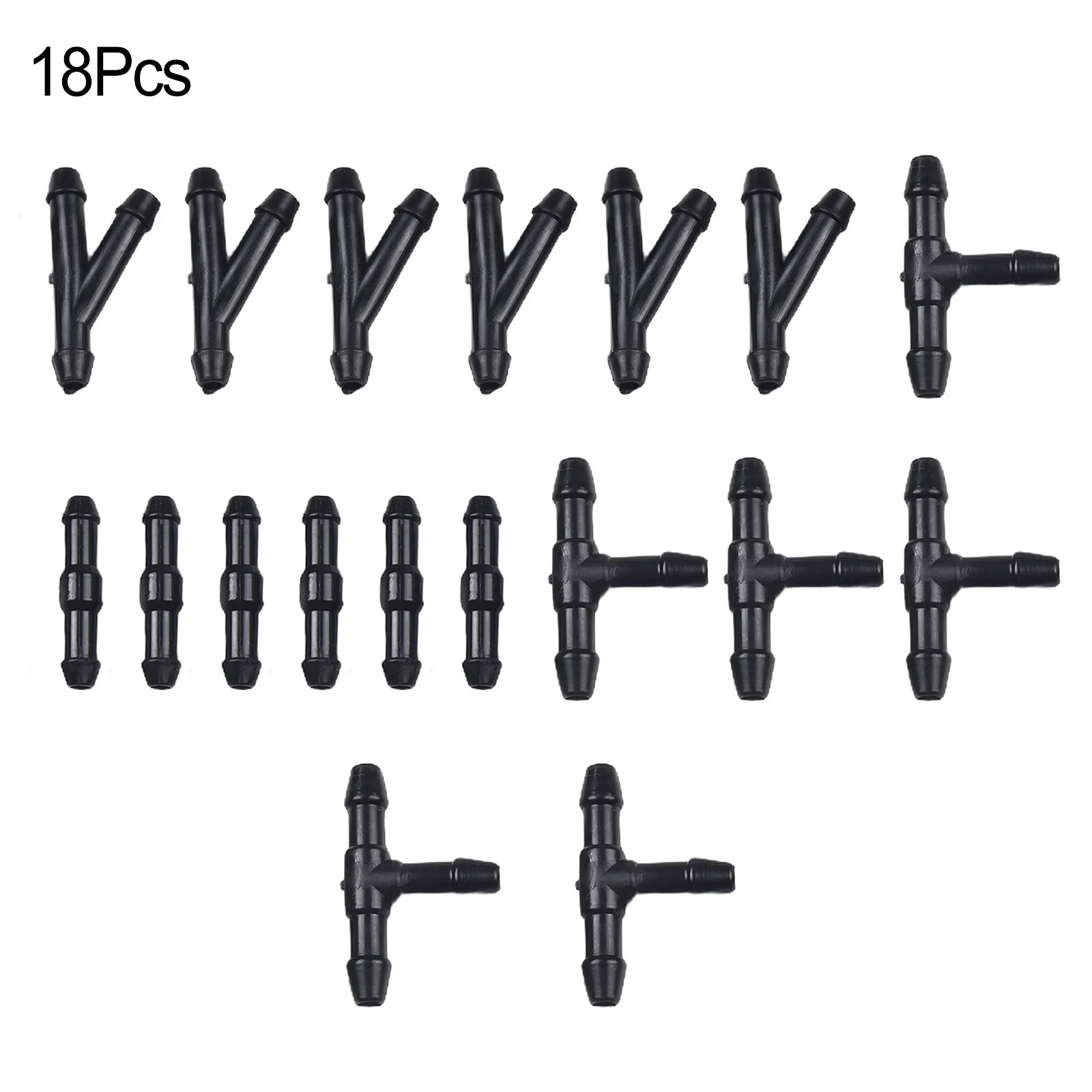 18/36pcs Windscreen Washer Joiner Pipe Connector Kit T Y I Type Splitter Fittings For Car Water-Tube Nozzle Repair
