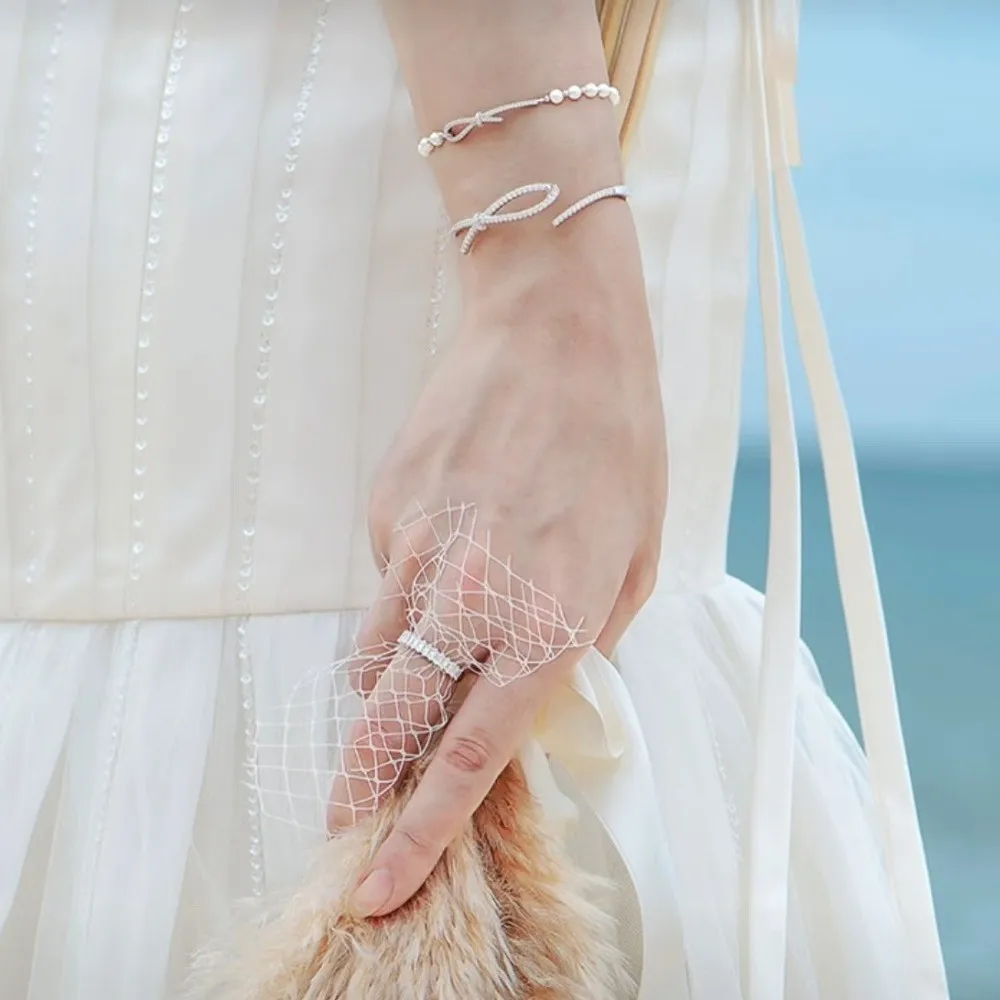 

【Gift Free】Elegant Bow Ribbon Pearl Bracelet Minimalist Luxury Chic Women Jewelry