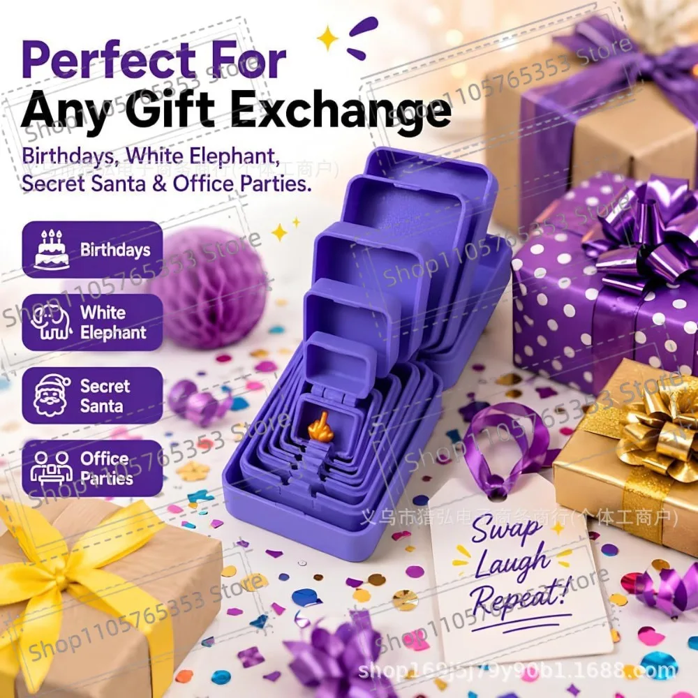 Wacky Halloween Gift 3D Printed Storage Box 7-Layer Creative Hidden Safe Box Surprise Gift Quirky Matryoshka Box Parties Gift