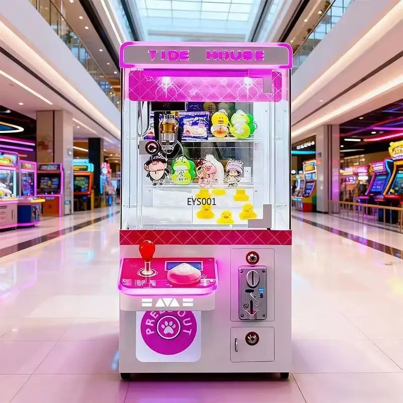 Mini Claw Crane Machine Coin Operated Toy Grabber Candy Capsule Dispenser For Kids Home Commercial