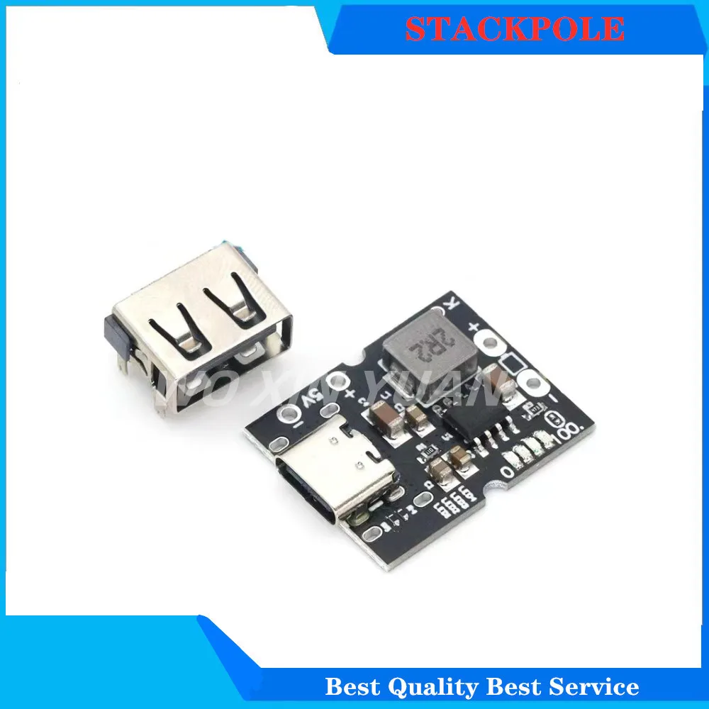 Type-C USB 5V 2A Boost Converter Step-Up Power Module Lithium Battery Charging Protection Board LED Display USB For DIY Charger