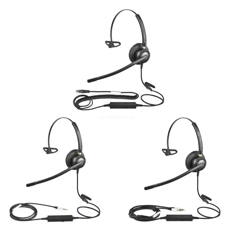 

CF71 Phone Headset with Mic Noise Canceling Quiet Switches Telephone Headset Dropship