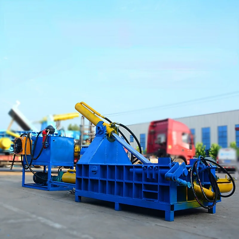 Hydraulic Metal Block Machine Fully Automatic 160 -ton Horizontal Scrap Scrap Iron Crumb Aluminum Compression Block