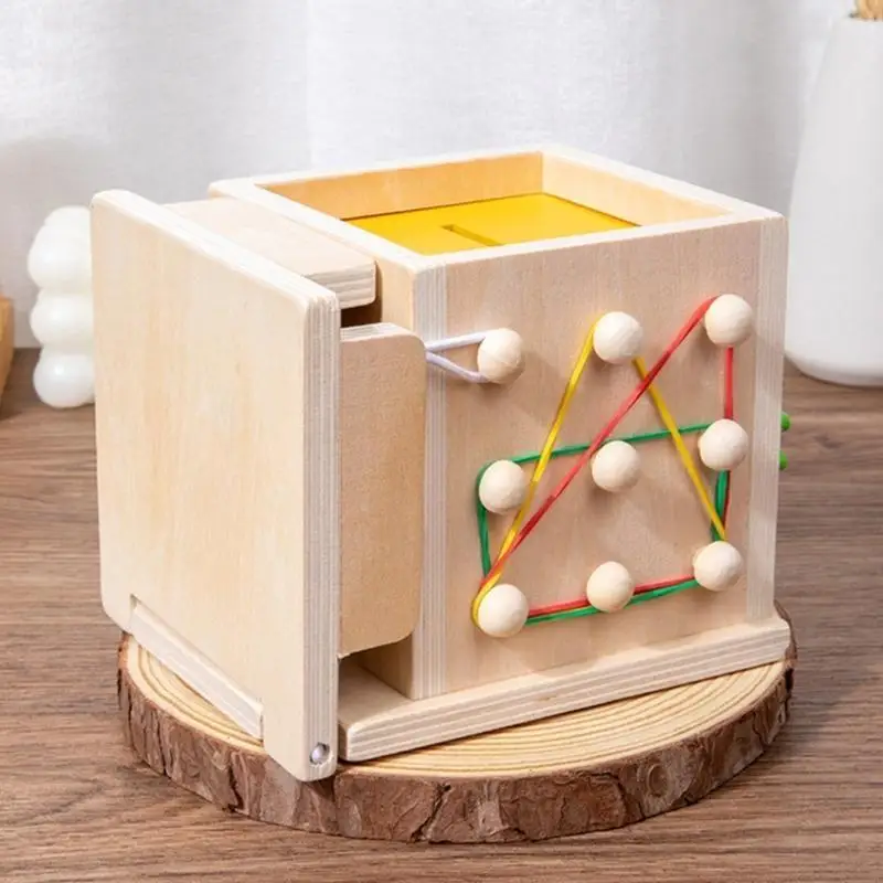 J2HD Kids Counting Toy Wooden Puzzlebox Toy Carrot Plugging Toy Kindergarten Kids Hand Eye Coordination Sorting Activity Toy