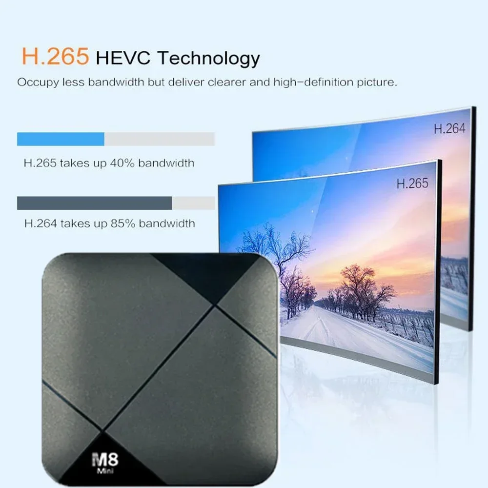 

M8 Mini TV box Sistema Console Android10 64GB duplo S905 Video Game 10000+ Games Wireless Controller WiFi 4G/5G HD 4K H.265 iptv