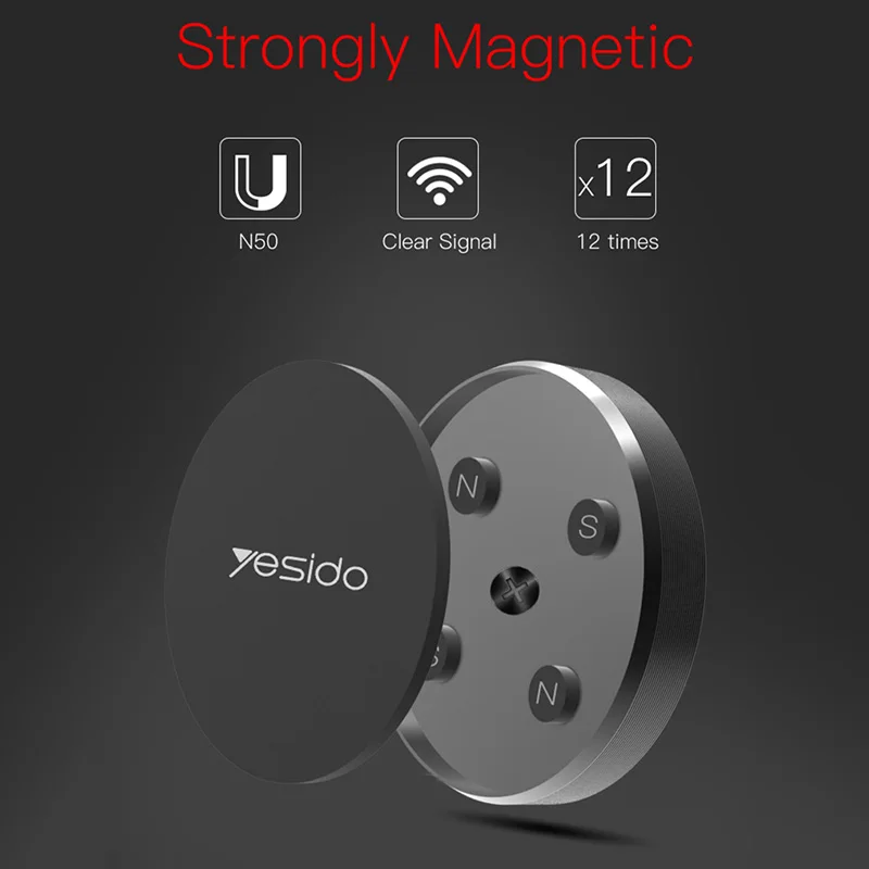 YESIDO سيارة المغناطيس الهاتف المحمول الملاحة البسيطة المدمجة المغناطيسي قوس دائري سبائك الزنك سيارة قوس 2025 جديد