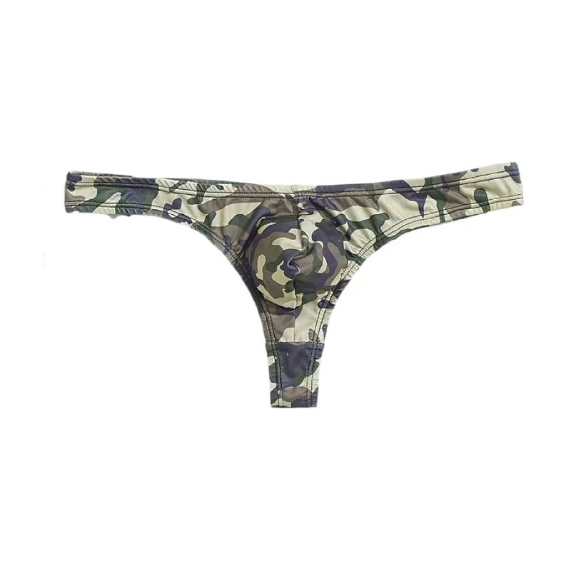 

Men's Ice Silk Men's Briefs Printed Sexy U-Bag Panties Sexy Style Low Waist Thong