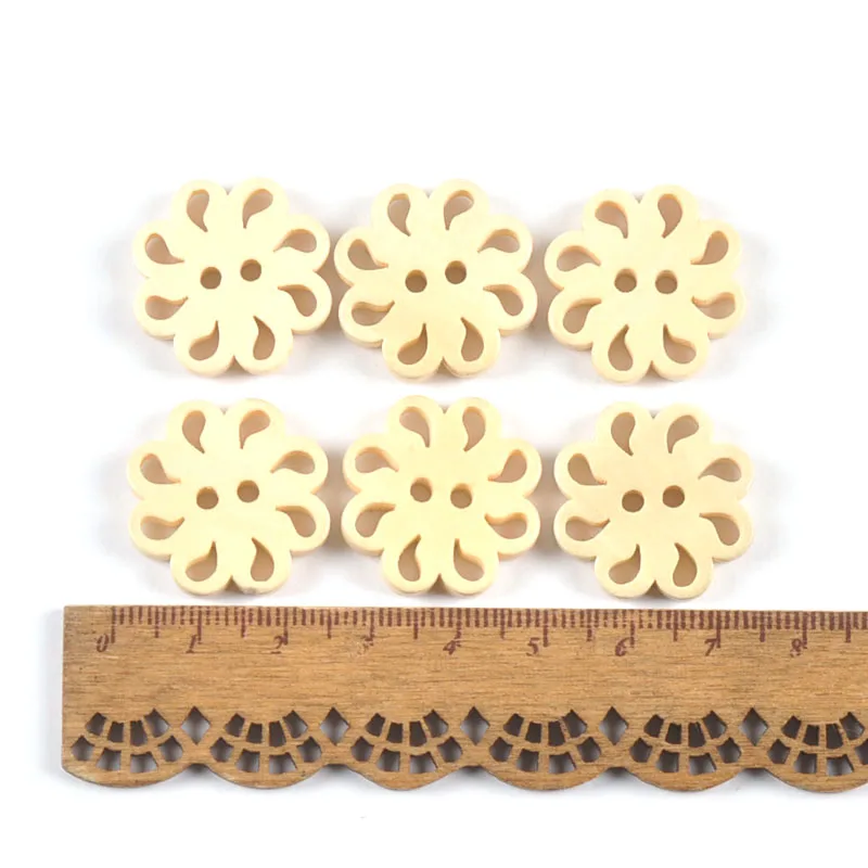 20pcs Vintage 2Holes Wood Buttons For Garment Sewing Accessories DIY Crafts Scrapbook Embellishment Handmade Decor 18-25mm c3234