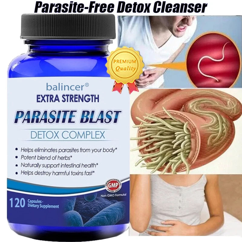 Parasite Cleanse Gut Detox Complex Supports Gut Cleansing - Removes Parasites From The Body and Helps with Immune Health