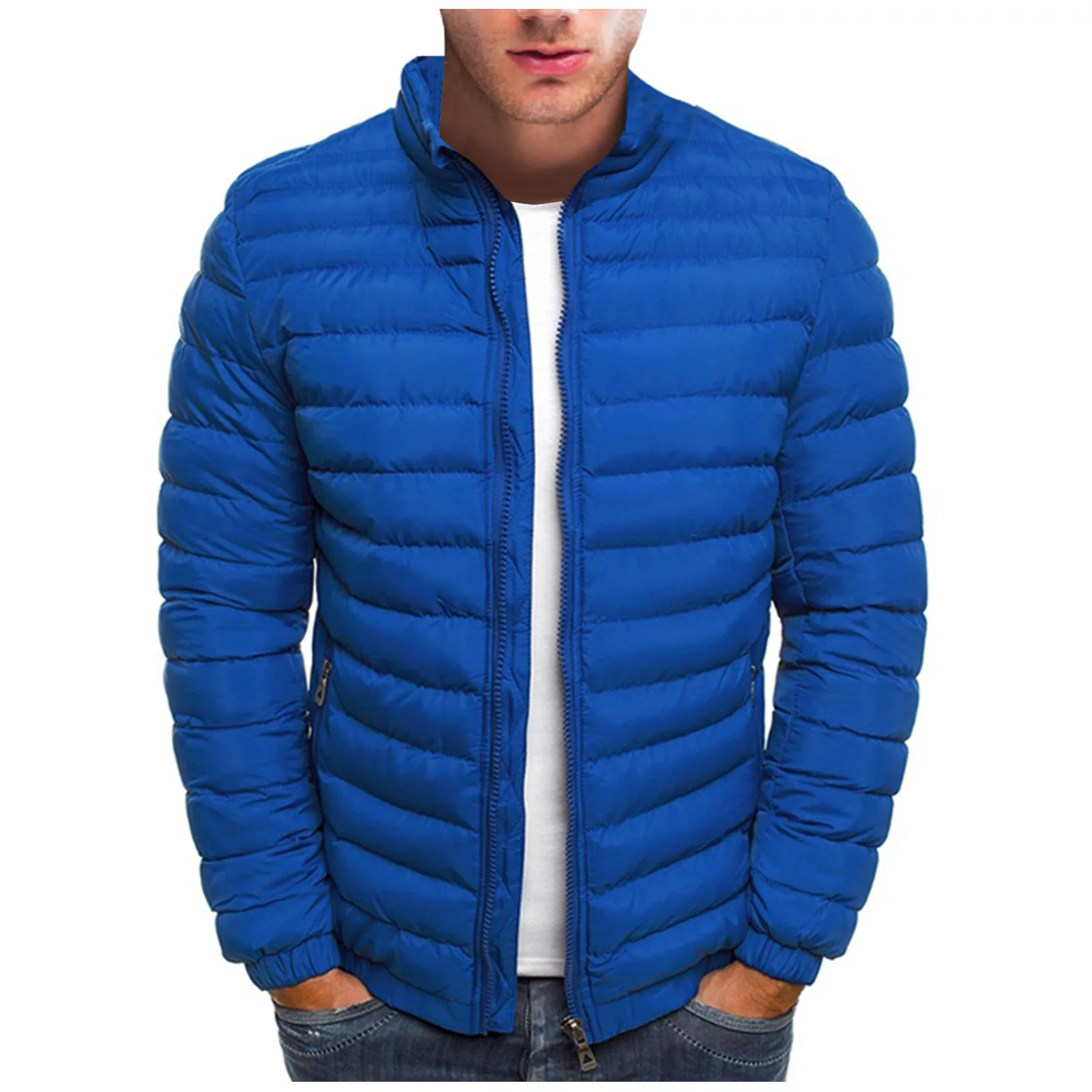 Chaqueta ligera de algodón con cuello levantado para hombre, abrigo informal con capucha que combina con todo, Invierno