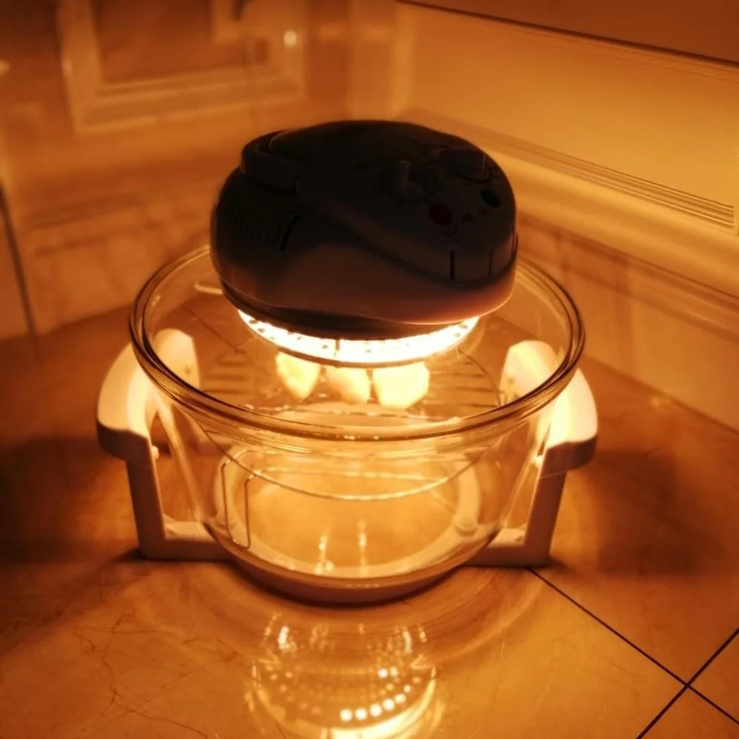 

Аэрофритюрница из прозрачного стекла, 17 л, 360° ° Видимый кухонный процесс, здоровая диета с низким содержанием масла, с расширительным кольцом, легко очищаемая