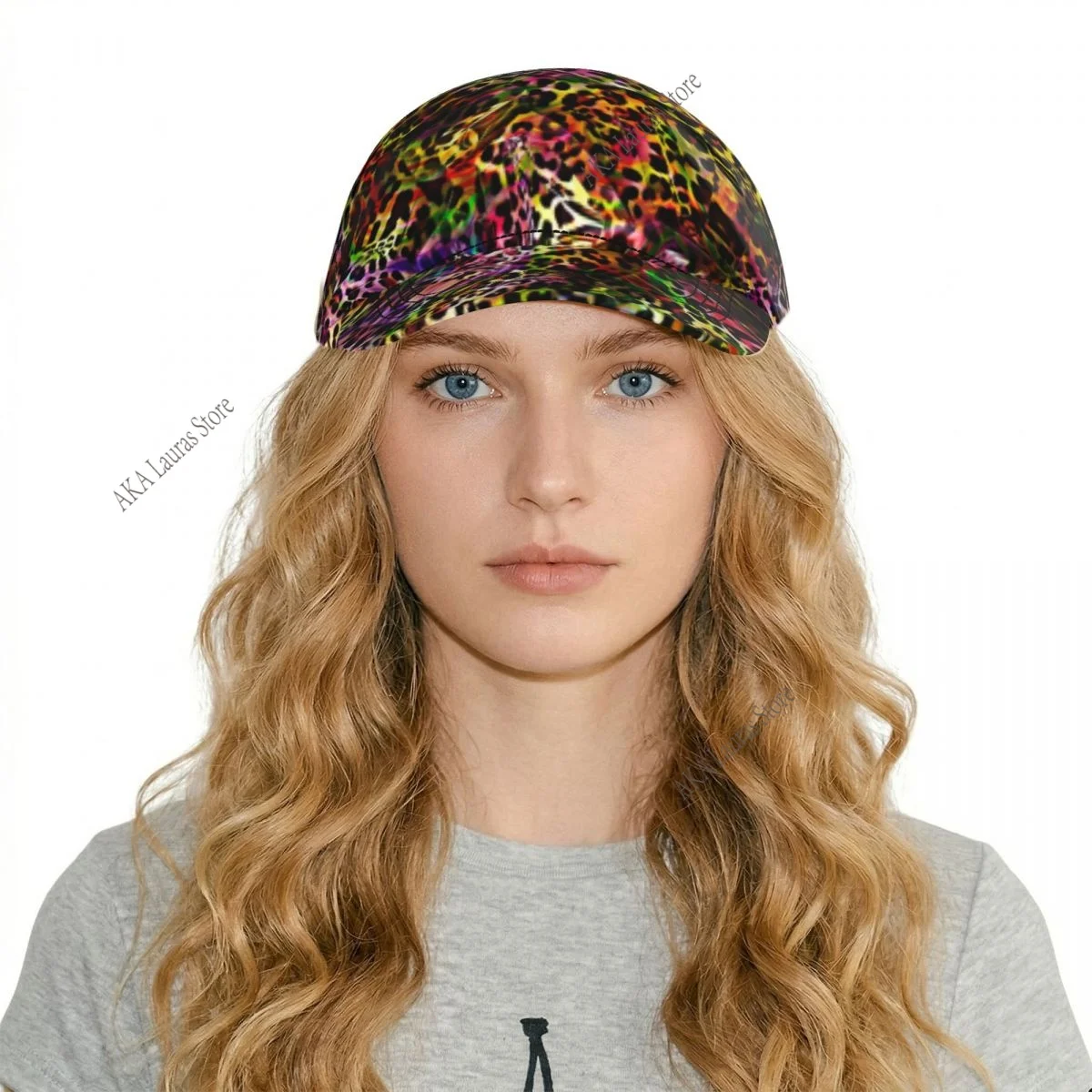 Fashion Streetwear Leopard Print Hat Women Tie Back Wrap Baseball Cap Hip Hop Style Sun Headband Hat