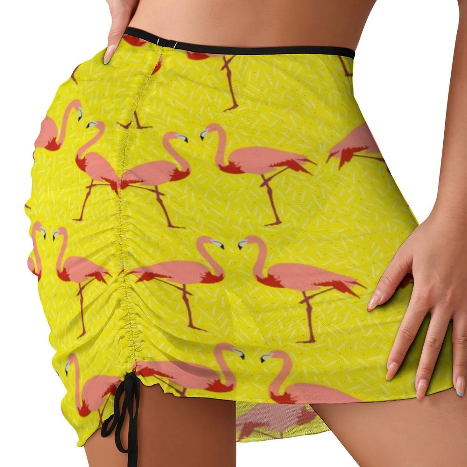 Falda de playa de fiesta de flamenco para mujer, Falda midi, conjuntos de falda