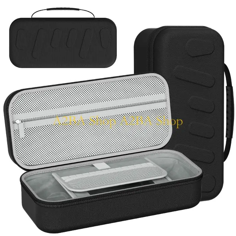 A2BA Game Console Carry Case Organiser Box Shockproof Travel Storage Bag with Mesh Pocket for ROG Dedicated Model