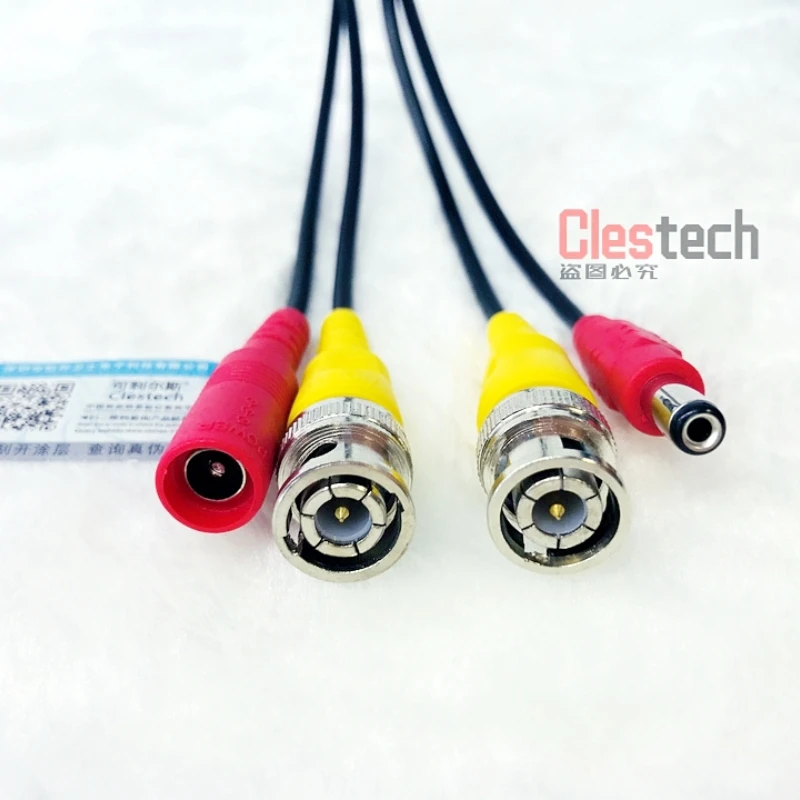 Kabel do kamer CCTV 25M AHD TVI CVI z złączem BNC+DC 2-w-1, koncentryczna linia zasilająca do systemu monitoringu DVR