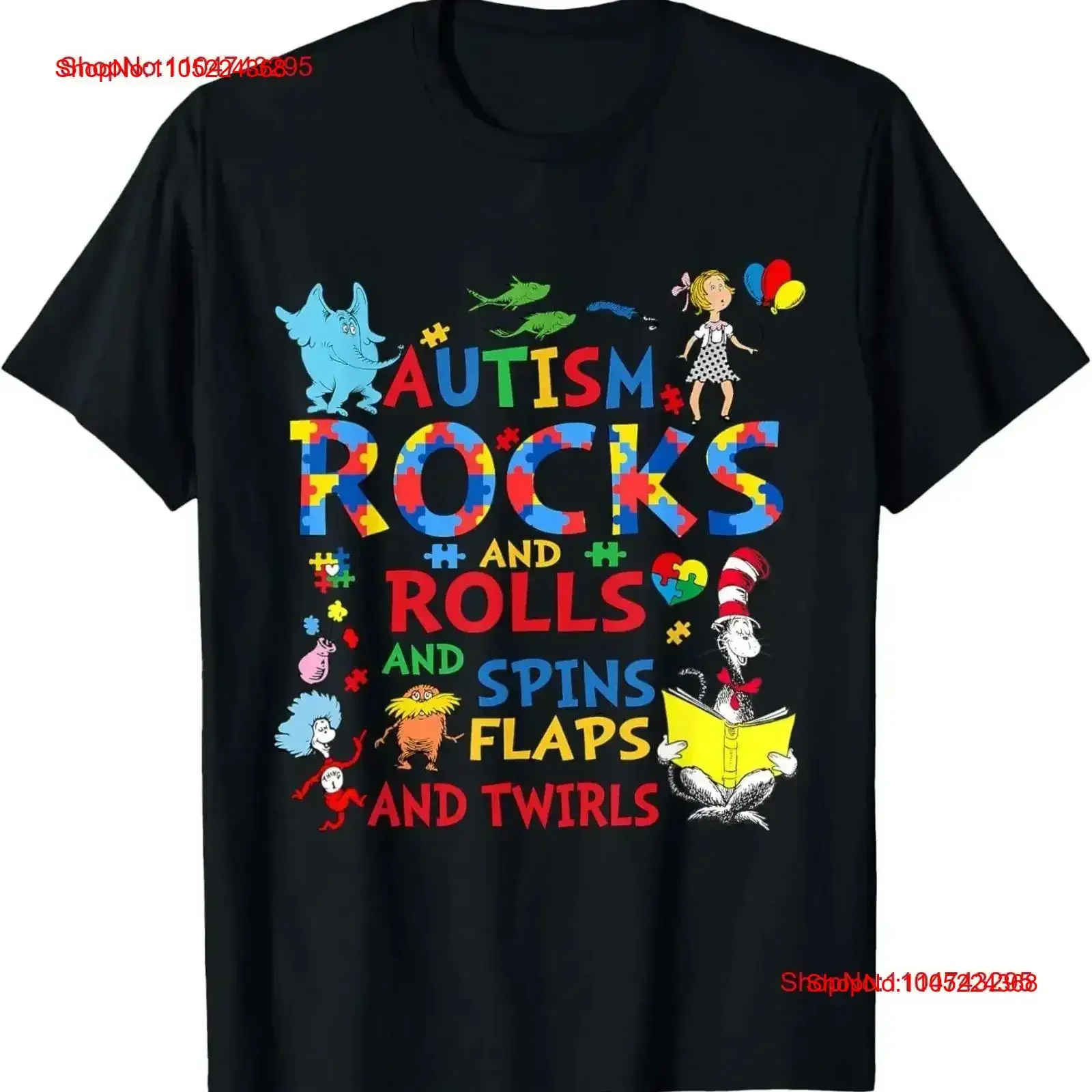 Autism Rocks And Rolls Spins Awareness Month T Shirt vintage Washed Soft Casual homme Comfortable Breathable designer clothes