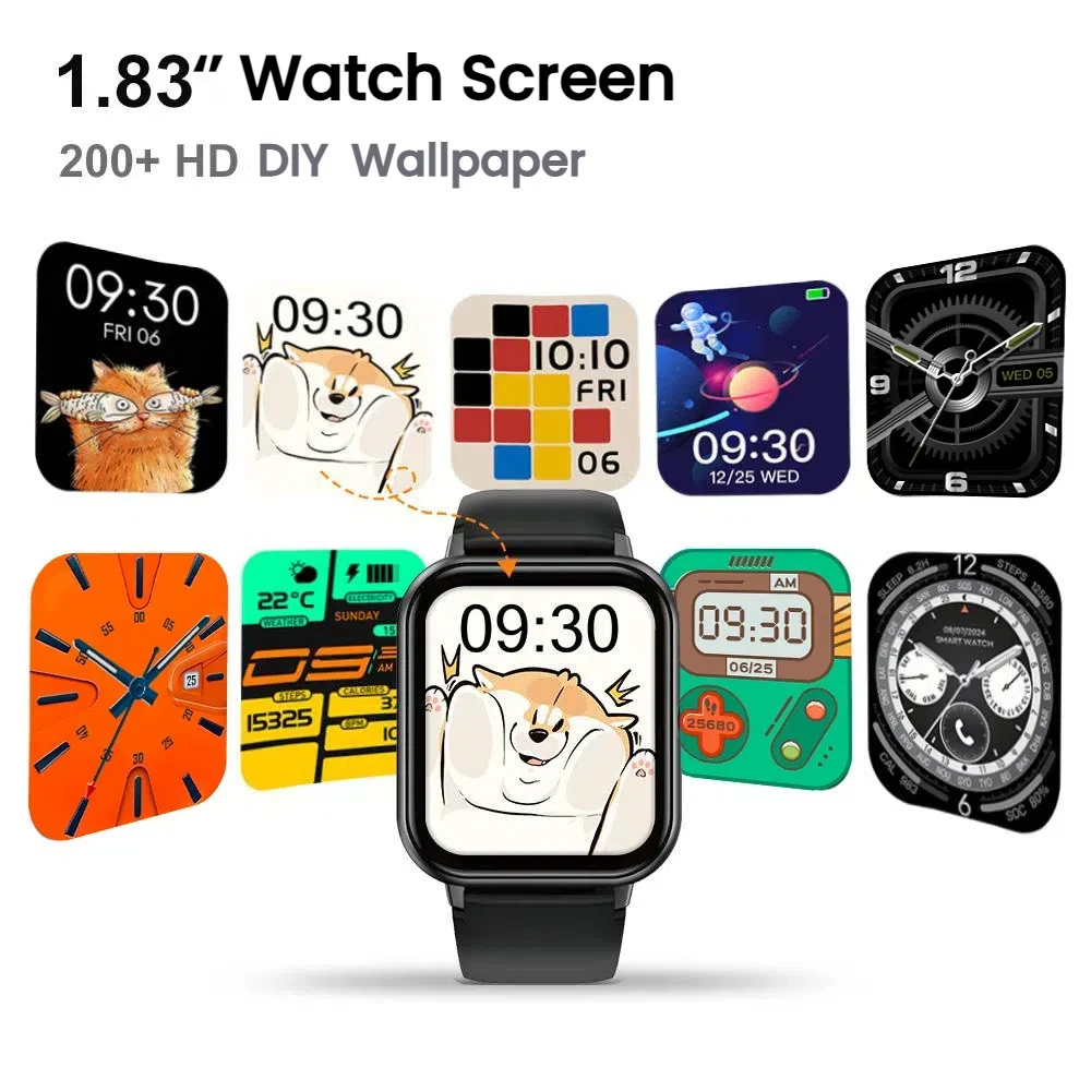 Jam Tangan Pintar PEJE untuk Pria & Wanita - Layar Sentuh Penuh 4,65cm dengan Fungsi Panggilan, 100+ Mode Latihan, Jarak Pedometer Watct