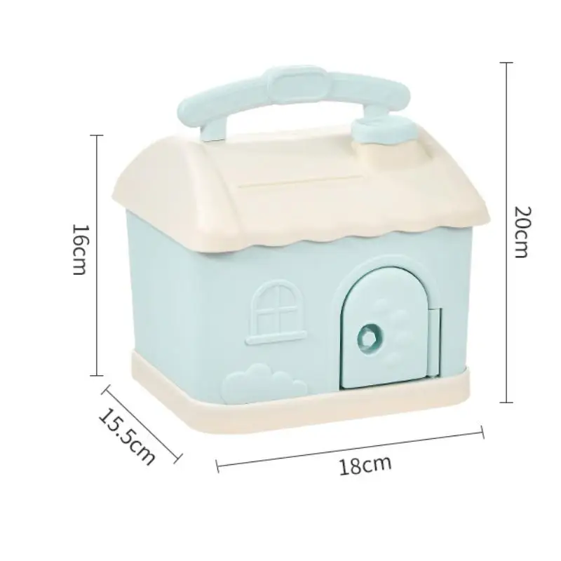 Cute Piggy Bank Anime Cartoon  Square Money Boxes Piggy Bank with Lock and Key for Notes Children Xmas New Year Gift 2023