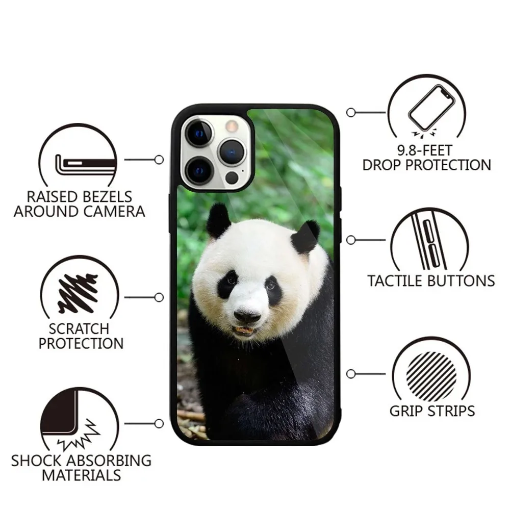 Cute Fubao Panda Animal Phone Case For iPhone 15,14,13,12,11,Plus,Pro,Max Mini Magsafe Magnetic Wireless Charging