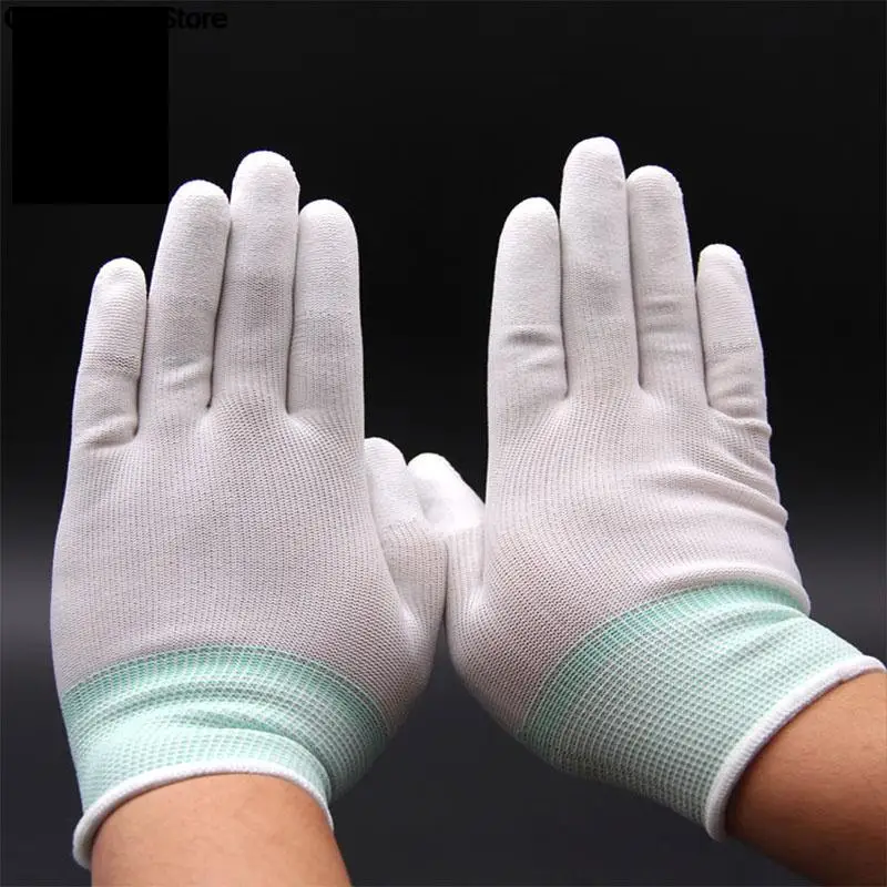 1 Pair Antistatic Gloves Anti Static ESD Electronic Working Gloves Pu Finger Coated Finger PC Antiskid For Finger Protection