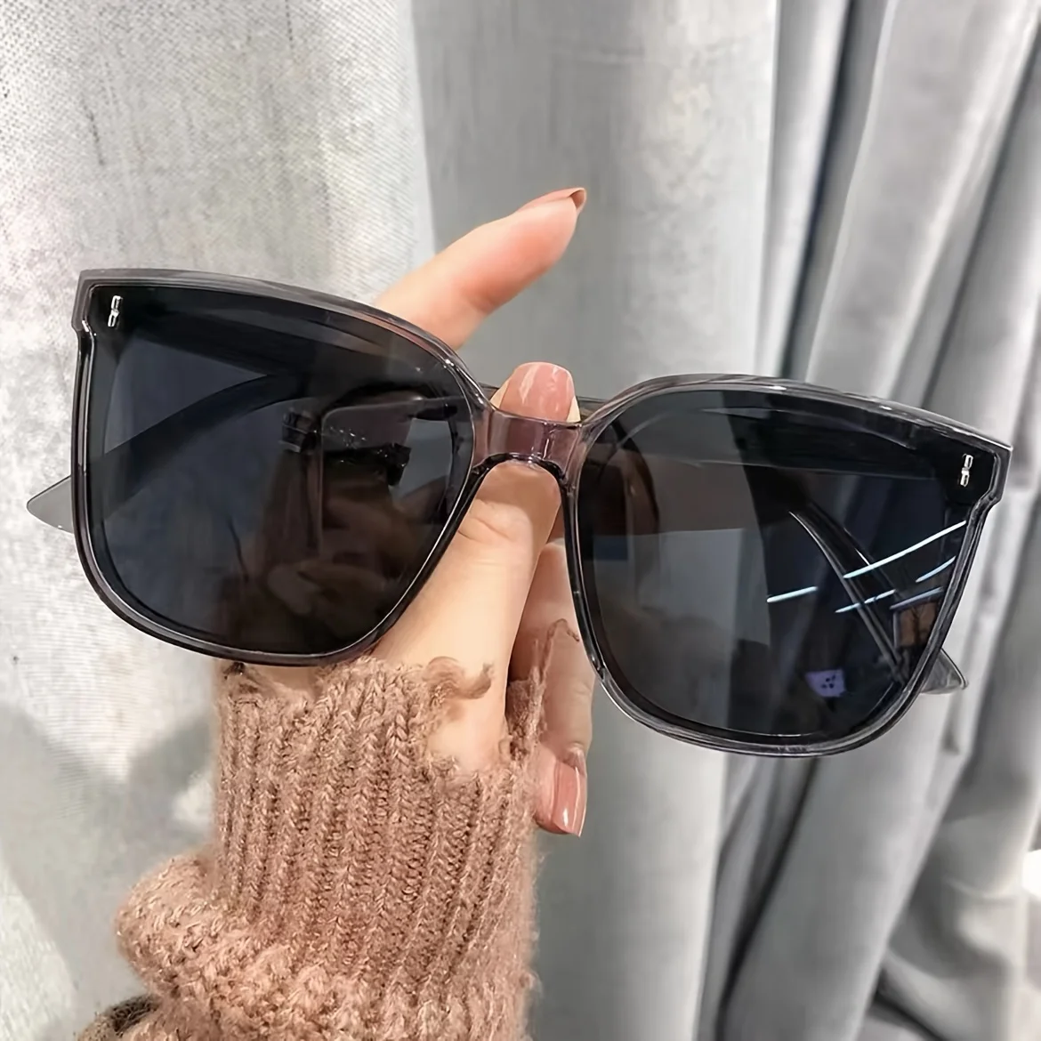 Koreanischen Stil, Mode, großer Rahmen, quadratisch, UV-Schutz, Sonnenbrille für Damen, Glas, Persönlichkeit, Sonnenbrille, Unisex