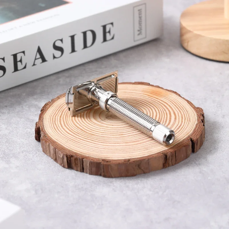 Yaqi Ultima Stainless Steel Adjustable Mens Safety Razor 77MM Handle Provides Comfortable Non-slip Grip For Mens Precise Shaving