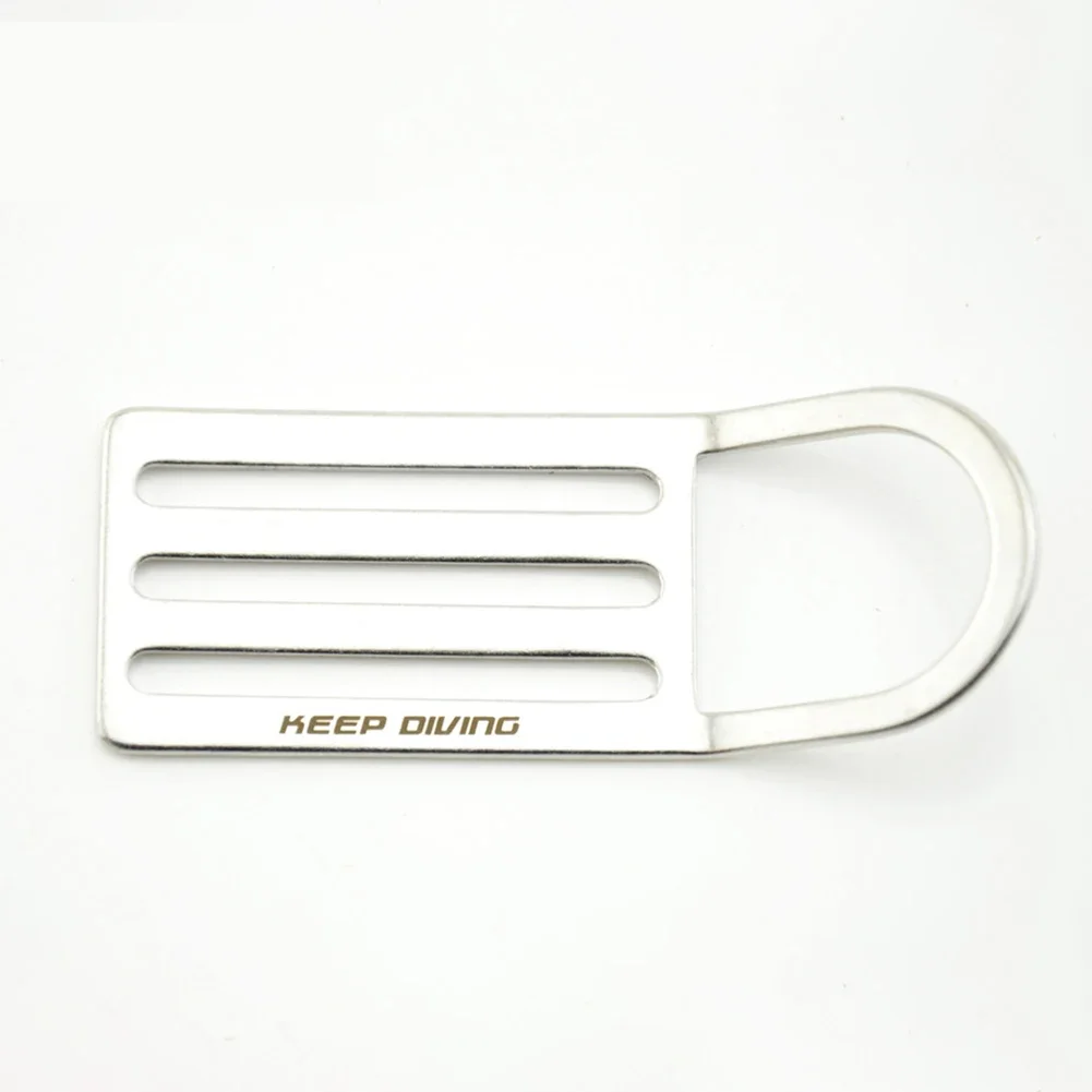 Keeper Scuba Diving Ring Snorkeling Accessories Weight Belt 1 PC 316 Stainless Steel Bent D Ring Replacement Silver