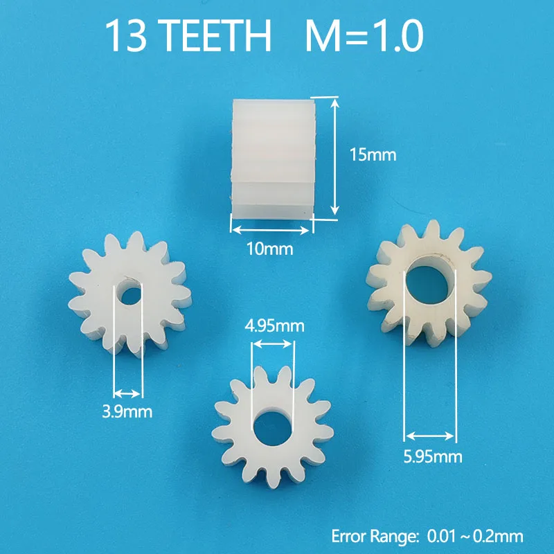 13T 1M przekładnia z tworzywa sztucznego OD = 15mm grubość 10mm otwór = 4/5/6mm DIY naprawa maszyny zębnik silnika 134A 135A 136A