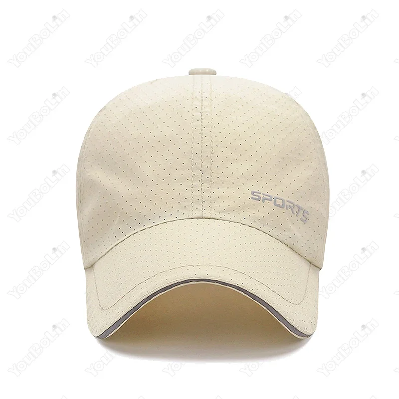 Extended Brim Quick-Drying Reflective Strip Mesh Baseball Cap Sun Shading Breathable Light Caps